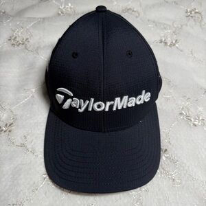 TaylorMade Black Golf Hat – Adjustable – Embroidered Logo